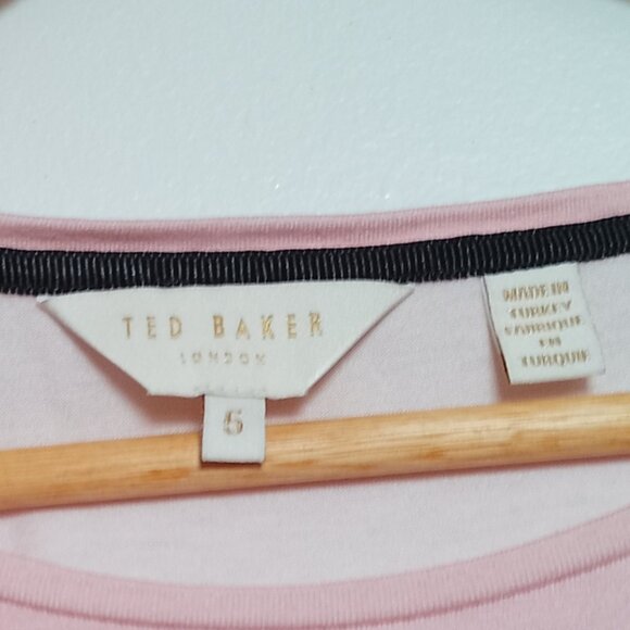 Ted Baker Short-sleeved Shirt, Eeidan Palace Gardens in Dusky Pink, Sz. 5 - Picture 7 of 9